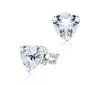 Pretty Heart CZ Silver Stud Earring STS-2646